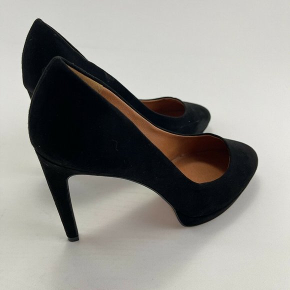 H&M Black Suede Leather Platform High Heel Classic Pumps US Size 8.5 - Picture 4 of 12